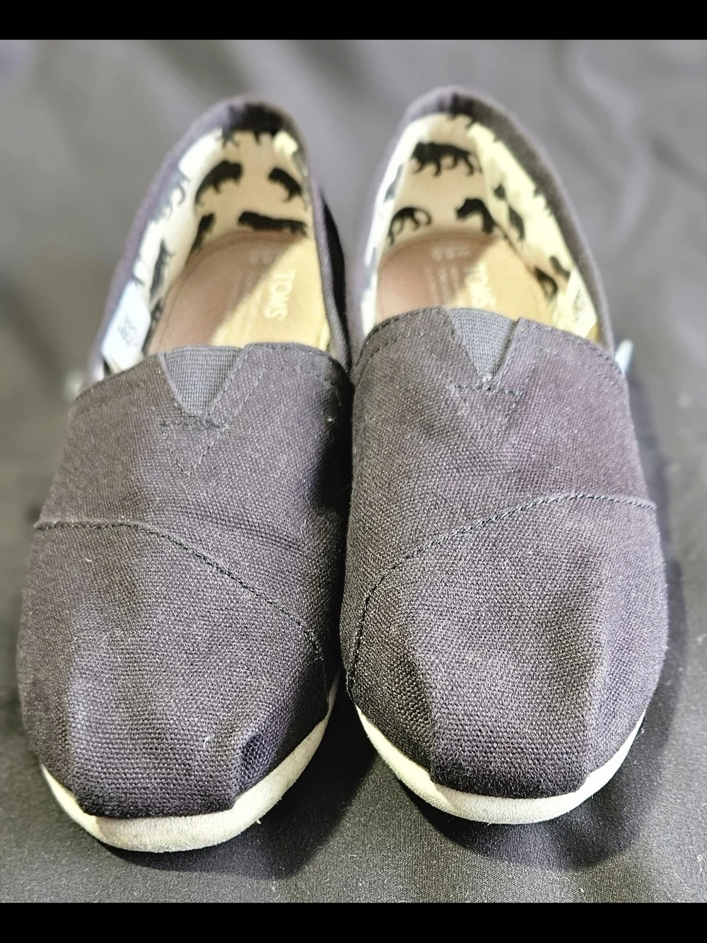 TOMS Woman's Canvas Slip-On Shoes - Black